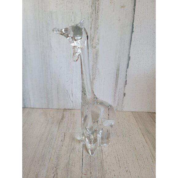 Vintage abstract glass giraffe heavy collectible figure zoo animal - Picture 2 of 7
